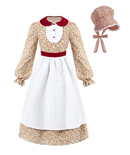 Pioneer Girl Costume Floral Colonial Prairie Dress Laura Ingalls Wilde –  ToysCentral - Europe
