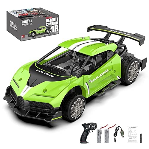 RC Mini Drift Car With 1/32 Scale Best Hobby Toy Car For Kids As Gifts  (Green)