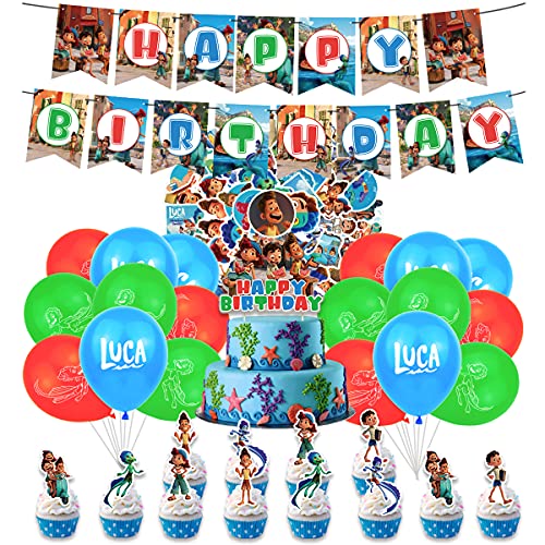 82 Pcs Luca Birthday Party Decorations , Birthday Party Supplies