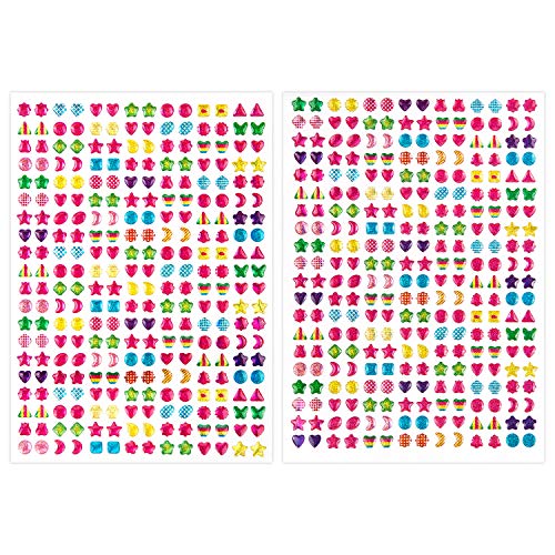  TOYMIS 8 Sheets Color Number Stickers, Diamond