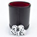 Load image into Gallery viewer, Brybelly GDIC-303 Felt Lined Professional Dice Cup with 5 Dice
