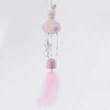 Load image into Gallery viewer, NUOBESTY Door Wind Chimes Haning Bell Decorations Ornament Resin Rabbit Figurine Kids Room Ceiling Hanging Decorations Crib Mobile for Nursery Wall Door Decor Style 1
