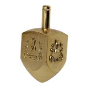 Load image into Gallery viewer, Ner Mitzvah 50 Large Dreidels - Gold - Classic Chanukah Spinning Draidel Game, Gift and Prize - Bulk Value Pack - by Izzy &#39;n&#39; Dizzy
