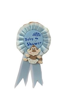 Baby Shower Baby Boy Monkey Badge Jungle Safari Theme Corsage Mom to Be