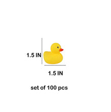 Load image into Gallery viewer, Sohapy 100Pcs Mini Yellow Rubber Ducks Baby Shower Rubber Ducks, Squeak Fun Baby Yellow Rubber Bath Toy Float Fun Decorations for Shower Birthday Party Favors Gift (100PCS Yellow Ducks)
