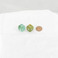 Spring Nebula Luminary Dice with White Numbers 16mm (5/8in) D6 Set of 2 Wondertrail