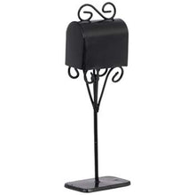 Load image into Gallery viewer, Miniature Black Metal Mailbox for Doll Play House Mini Town Craft Project
