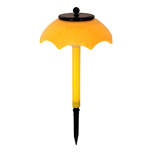 Academyus Lawn Light Control Waterproof ABS Mini Umbrella Solar Lawn Light Garden Yellow