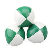 TOYANDONA 3pcs Professional Juggling Balls Set Playing Bounce Balls Circus Juggling Toys Hand Training Balls for Park Party Performance (Green and White)