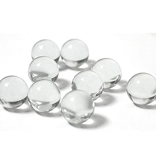 Pat Toys Fish Tank Bouncing Ball Solid Marble Round Marble Beads Machine Beads Clear Glass Marbles Transparent Ball Glass Marbles Glass Ball(10mm)