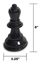 Load image into Gallery viewer, MegaChess Individual Plastic Chess Piece - Bishop - 6 Inches Tall - Black - Not Intended for Home Decor
