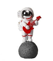 Ceramic Joe Astronaut Band Desktop Toys Home Office Car Decoration Creative Astronaut Dolls (Guitar Player B - Silver)