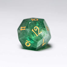Load image into Gallery viewer, DND Dice Set Polyhedral Dice Set DND Dungeons and Dragons Gemstone Green Fluorite Dice RPG MTG URWizards
