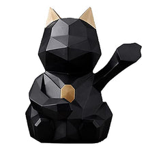 Load image into Gallery viewer, Cat Piggy Bank Lucky Cat Fox Shape Coin Bank Nordic Simple Resin Money Box for Home Decor Toy Gift (Color : Black, Size : Large)
