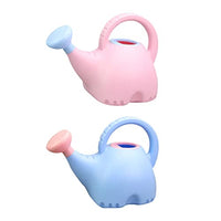 Happyyami 2Pcs Novelty Watering Pot Elephant- Shaped Watering Kettle Plastic Gardening Can Animal Shaped Water Can Household Cartoon Watering Pot Muticolor Sprinking Can