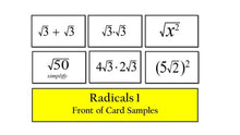 Load image into Gallery viewer, Math Wiz Flashcards Deck 19 Radicals 1
