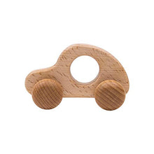 Load image into Gallery viewer, Wooden Baby Toys Montessori Toys Set Wooden Rattles Grasping Toys Wood Ring 4pcs,Car Toy Set
