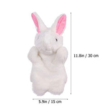 Load image into Gallery viewer, NUOBESTY 2pcs Bunny Rabbit Hand Puppets, Lovely White Grey Hand Rabbit Dolls, Creative Hand Puppets Interesting Hand Doll, Storytelling Role Playing Imagination Role Play Party Toy
