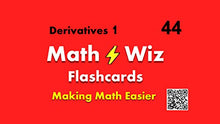 Load image into Gallery viewer, Math Wiz Flashcards Deck 44 Derivatives 1
