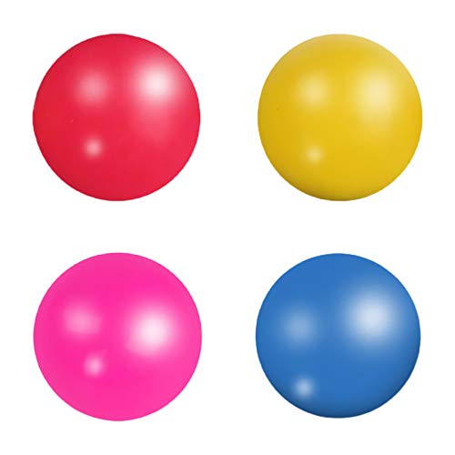 Amosfun 4pcs Delicate Sticky Ball Toy Children's Suction Ball Toys Children Throwing Toy