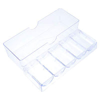 Kisangel Mahjong Chips Box Clear Mahjong Tiles Poker Chips Empty Holder Container DIY Mahjong Game Accessories for Adults Children