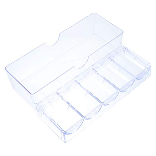 Kisangel Mahjong Chips Box Clear Mahjong Tiles Poker Chips Empty Holder Container DIY Mahjong Game Accessories for Adults Children