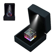 Load image into Gallery viewer, WEXDEXIN Color Cube, RGB Dispersion Prism Cube with Led Light Box, Multi-Color Physics Toy Prism Cube 0.78inch(20mm)
