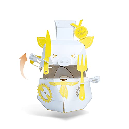 ROBOTRY Moving Paper Robots Making Kit, Chefu | Cam&Follower - Learn Very Basic 5 Robot Mechanisms | Beginner | DIY Paper Crafts | Gifts for Kids & Seniors | STEM Educational Science Kits