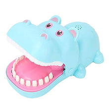 Load image into Gallery viewer, Zerodis Portable Cartoon Hippo Mouth with Teeth Toy, Bite Finger Board Game Kids Toys Teeth Game(Blue)
