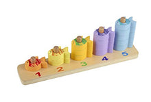 Load image into Gallery viewer, Orange Tree Toys - Counting Fish  Wooden Toy with 15 Stacking Pieces - for Kids Ages 3 Years and Up to Practice Counting and Develop Fine Motor Skills
