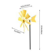 Load image into Gallery viewer, Cabilock Garden Windmill Wind Windmill Pinwheels Wind Sculpture with Metal Stake for Garden Lawn Decoration 3D Garden Stakes
