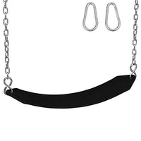 Swing Set Stuff Inc. Residential Belt Seat (Black) with 5.5 Ft. Chains and Hooks