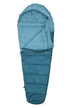 Load image into Gallery viewer, Mountain Warehouse Summit 250 Sleeping Bag - Mummy Shaped Camping Bag Petrol Blue Left Handed Zip - Regular Length
