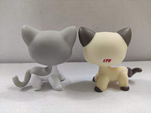 Load image into Gallery viewer, 2pcs/Lot Set Pets Littlest Pet Shop LPS Cat Kitty Yellow Brow Eyes lps Figure Toys

