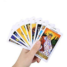 Load image into Gallery viewer, Tarot Cards Set Classic Rider Tarot Cards Deck English-Spanish with Transparent Case and Spanish Instructions Book Manual Booklet Portable Tarot Cards Deck with Black Velvet Bag (RS)
