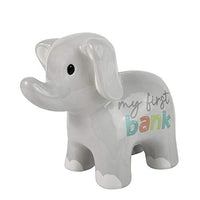 My Babys First Bank Piggy Bank  Ceramic Animal Bank and Nursery Piggy Bank for Baby Boys, Girls, Toddlers, and Kids (Elephant)
