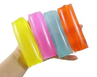 Curious Minds Busy Bags Set of 4 Large Neon Water Trick Snake - Stress Toy - Slippery Tricky Wiggly Wiggler Tube - Squishy Wiggler Sensory Fidget Ball Can't Hold (Set of All 4 Colors)