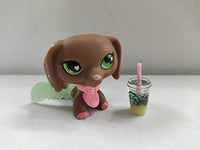 Littlest Pet Shop LPS#556 Brown Dachshund Dog Toy W/Accessories