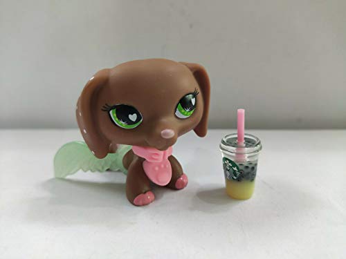 Littlest Pet Shop LPS#556 Brown Dachshund Dog Toy W/Accessories