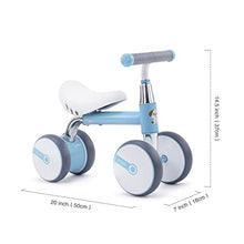 Load image into Gallery viewer, Baby Balance Bike for 10-24 Months Riding Toys for Toddler Baby Balance Bike Walker 4 Wheels No Pedal Bicycle to Exercise Standing and Running Birthday Gift for 1-2 Year Old Boys Girls (Blue)
