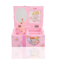 Xiuganpo Jewelry Box for Girls, Cartoon Music Box Children Toy Music Box, Dancing Princess Music Box Plastic Girl Jewelry Box with Spinning Ballerina for Little Princess Girls