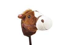 Load image into Gallery viewer, Linzy Adjustable Horse Stick With Sound, Dark Brown, 36&quot;
