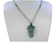 Load image into Gallery viewer, 1.93&quot; Grade A Jadeite Jade (Hisui Jade) Fortune Pixiu and Wealthy Coin &amp; Bumper Crop of Peanuts Necklace Pendants-China Certified
