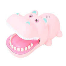 Load image into Gallery viewer, Pssopp Hippo Bite Finger Toy Practical Jokes Hippo Mouth Bite Finger Game Interactive Kids Family Toys Bite Finger Board Game Kids Toys(Pink)
