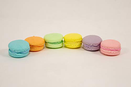 Just Dough It Fake Small Macaroons Set of 6 in assorted Colors (W271-2)