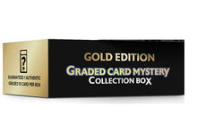Load image into Gallery viewer, Pokemon TCG: Graded Card Mystery Power Box Gold Edition - Each Box Contains 1 Graded Card + 20 Additional Cards Including 1 First Edition + 1 Factory Sealed Booster Pack + 1 Coin + 1 Code Card
