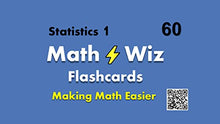 Load image into Gallery viewer, Math Wiz Flashcards Deck 60 Statistics 1
