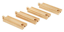 Load image into Gallery viewer, Brio World 33334   Short Straight Tracks   4 Piece Wooden Train Tracks For Kids Ages 3 And Up

