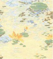 Dollhouse Miniature 3 Pack Wallpaper: Lilly Pads, Yellow/blue