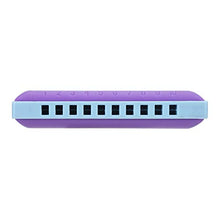 Load image into Gallery viewer, Anti-rust Folk Harmonica Jazz Harmonica for Music Lovers for Friends Gathering(Two-color-purple)
